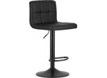 Sedia Da Bar Hocker Prot - Ecopelle Nera / Base Nera