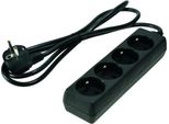 Cavo Di Alimentazione Con Messa A Terra 1,5 M 3 X 1 Mm 4 Prese 10 A Nero
