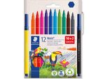 Noris 326 C12P Penne Con Punta In Fibra Noris 12 St Scatola Di Cartone