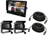 Set Composto Da Monitor Da 10'' 2 X Telecamera Di Retromarcia Ahd + Cavo