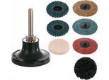 Dischi Per Smerigliare E Lucidare, 50 Mm, Gambo 6 Mm, Set Di 8