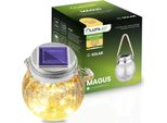 Lampada Solare Da Giardino Led Magus 3000K Lanterna A Batteria In Vetro