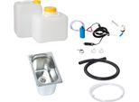12V Mini Cucina Da Campeggio Kit Cucina Blocco Tecnologia Set Lavello 265X160X200 Novo