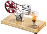 Kit Motore Stirling Generatore Di Elettricità Modello Di Motore Ad Aria Calda Modello Di Generatore Fisico Con Luce Led Design Del Volano Esperimento Scientifico Base Di Legno Giocattolo Educativo Fai Da Te Per Insegnanti Adulti Bambini Scuola Office Decor