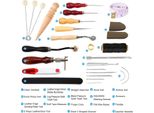 31Pcs Strumenti Per Cucire In Pelle Kit Per Cuciture A Mano Artigianali In Pelle Con Punteruolo Per Scanalature Ditale Cerato