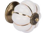 Ceramica Pomelli Zucca Stile Europeo Maniglia Tirare Per Camera Armadio Cassetto Mobili (Bianco)