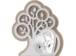 Quadretto Per La Prima Comunione, Argento, Con Incisione, Ricordo Della Prima Comunione Per Un Ragazzo | Dimensioni: 14X15,5 Cm | Numero Articolo: VL81401S/1L