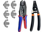 Kit Di Strumenti Per La Crimpatura Con Scatola Pinze Per Terminali Di Cavo Con Cricchetto Multifunzione Per Terminali A Ghiera/ In Nylon/ Isolati/ Non Isolati, Connettori Termorestringenti, C Isolati