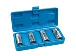 Set Di 4 Pezzi Di Estrattori Di Viti Prigioniere, Presa Di Rimozione Di Viti Prigioniere Rotte, Strumento Di Rimozione Di Viti Prigioniere Metriche, Unità Quadrata Da 12,5 Mm Robusta Rimozione Di Dadi Portatili, Prese Di Estrazione Di Viti Prigioniere, Strumento Di Rimozione Di Viti Prigioniere Metriche, Set Di Estrattori Di Viti Prigioniere Rotte