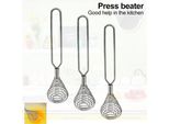 Frusta Manuale In Acciaio Inox - Frullatore A Mano Per Mescolare Uova, Panna E Pasta, Strumento Da Cucina Per Uso Domestico E Ristorante
