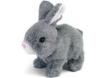 Coniglietto Di Peluche Grigio - Con Funzione Di Camminata E Modulo Vocale, Interattivo - Giocattolo Educativo, Regalo Per Bambini E Interazione Genitori-Figli
