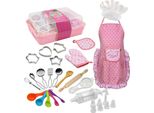 Cucina Giocattolo Per Bambini - 32 Pezzi, Con Accessori Da Forno E Utensili Da Cucina - Per Giochi Di Ruolo, Ragazze E Giocattoli Educativi