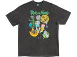 Rick And Morty - T-Shirt Unisex Uomo/Donna, Lavaggio Vintage TT994 (L) (Carbone)