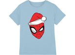 Spider-Man - T-Shirt Per Bambini, Disegno Natalizio TV26379 (104) (Azzurro)