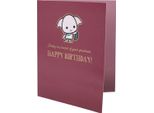 Harry Potter - Biglietto Di Compleanno, Cartoncino TA13836 (Taglia Unica) (Rosso Vino)