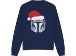 Star Wars: The Mandalorian - Felpa Per Uomo/Donna Unisex, Design Natalizio TV26391 (S) (Navy)