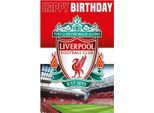Liverpool Fc - Biglietto Di Compleanno Lenticolare E 3D, Cartoncino TA13840 (Taglia Unica) (Rosso/Verde/Bianco)