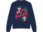 Star Wars: The Mandalorian - Felpa "Joy To The Galaxy"" Per Uomo/Donna Unisex, Design Natalizio TV26385 (M) (Navy)"