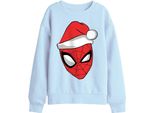 Spider-Man - Felpa Per Bambini, Design Natalizio TV26426 (128) (Azzurro)
