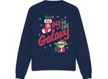 Star Wars: The Mandalorian - Felpa "Joy To The Galaxy"" Per Uomo/Donna Unisex, Design Natalizio TV26385 (Xl) (Navy)"