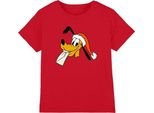 Disney - Maglietta Per Bambini, Disegno Natalizio TV26402 (128) (Rosso)