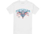 Superman - Maglietta Per Uomo/Donna Unisex, A Righe TV26451 (L) (Bianco)