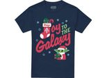 Star Wars: The Mandalorian - Maglietta Per Uomo/Donna Unisex, Design Natalizio TV26438 (L) (Navy)