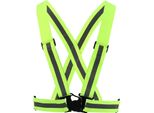 Gilet Riflettente, Cintura Di Sicurezza Elastica Regolabile Per Corsa, Ciclismo, Jogging, Verde