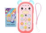 Telefono Giocattolo Per Bambini, Simulazione, Telefono, Musica, Suono, Effetto Luce, Bambini, Giocattolo Mobile, Rosso