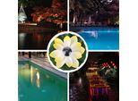 Luce Galleggiante Del Loto, Luce Del Loto, Luce Solare Dello Stagno, Luce Del Giardino, Luce Del Led