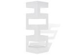 Vidaxl Portaombrelli Portaombrelli Bastone Da Passeggio In Acciaio Quadrato Bianco 48,5 Cm