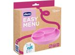 Chicco | Piatto Triplo Per Bambini - Silicone - Blu - Con Ventosa - Per Mangiare In Autonomia 12M+