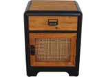 Dkd Home Decor Comodino In Metallo Di Abete (48 X 40 X 62 Cm)