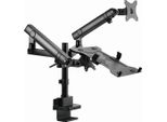 Gembird MA-DA3-02 Desk Mounted Adjustable Monitor Arm With Notebook Tray (Full-Motion). 17"-32"". Up To 8 Kg"