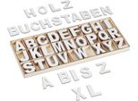 Relaxdays Set Di Lettere In Legno Da 208 Pezzi, Bianco