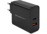 Qoltec 52381 Super Quick Pd Charger | 1Xusb-C | 1Xusb| 90W | 5-20V | 2.4-4.35A | Black