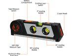 Laser Level Line Tool 4 In 1 Multipurpose Standard Cross Line Laser Level 10Ft/3Meter Measure Tape Ruler 3 Mode Laser Line 3 Livellamento Bolla E Base Righello Per Quadro Appeso Ristrutturazione Casa