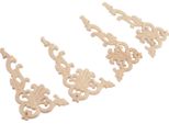 4Pcs Legno Angolo Applique Decorativo Intagliato Angolo Onlay Per Armadio Porta Letto Armadio Mobili Decorazione