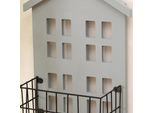 Scaffali Di Stoccaggio A Parete In Legno Fatti A Mano Forma Di Casa Scaffale A Parete Per Camera Da Letto Soggiorno Grigio