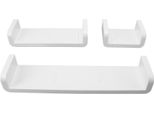 3Pcs Storage Racks White Plastic Wall Mounted Shelf Home Decoration Per Il Bagno Television Cabinet