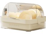 Cestello Per Asciugare I Piatti Cestello Multifunzionale Per Il Bancone Della Cucina Con Funzione Di Drenaggio Scolapiatti Di Grande Capacità Con Coperchio 38,5X29,5X25 Cm