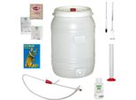 Wein selber machen, Wein starterset, Weinbrauset, Weinherstellung starterset - mit Fass Kunststoff 60L, gross