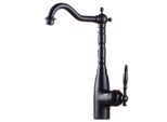 Miscelatore Per Lavabo Kran In Stile Retrò Nero Farea