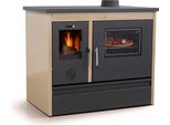 Kaminofen mit Backfach und Herdplatte 4050 Lotus Classic Beige Holzofen 11 kW Holz Ofen Mehrfachbelegung Kamin Heizofen Küchenherd