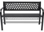 Panchina Da Giardino 118 Cm In Acciaio Nero