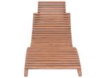 Vidaxl Lettino Prendisole Pieghevole In Legno Massiccio Teak