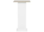 Tavolo Bar Bianco E Cemento 60X60X110 Cm