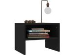 Comodini 2 Pz. Nero 40X30X30 Cm Materiale A Base Di Legno