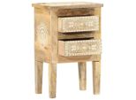 Vidaxl Comodino Dipinto A Mano 40×30×60 Cm Legno Massiccio Di Mango