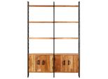 Vidaxl Libreria 4 Ripiani 124X30X180 Cm In Legno Massiccio Di Acacia